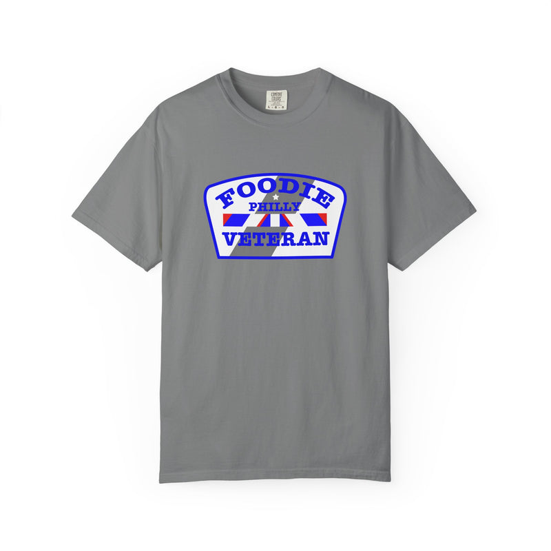 L.O.E.F Foodie Veteran PHILLY Unisex Tee Shirt (Blue)
