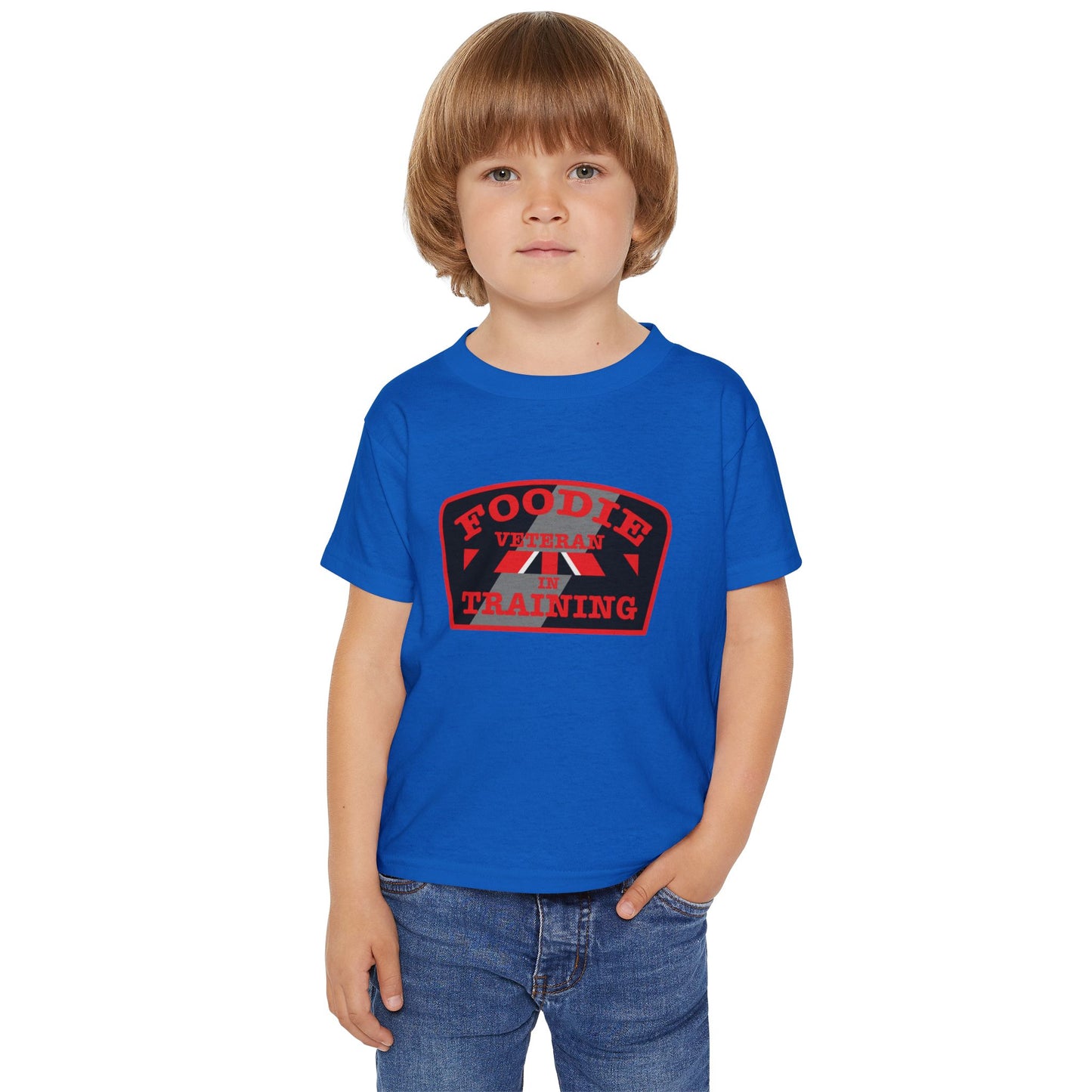 L.O.E.F Foodie Veteran In Training Toddler Tee Shirt (Red)