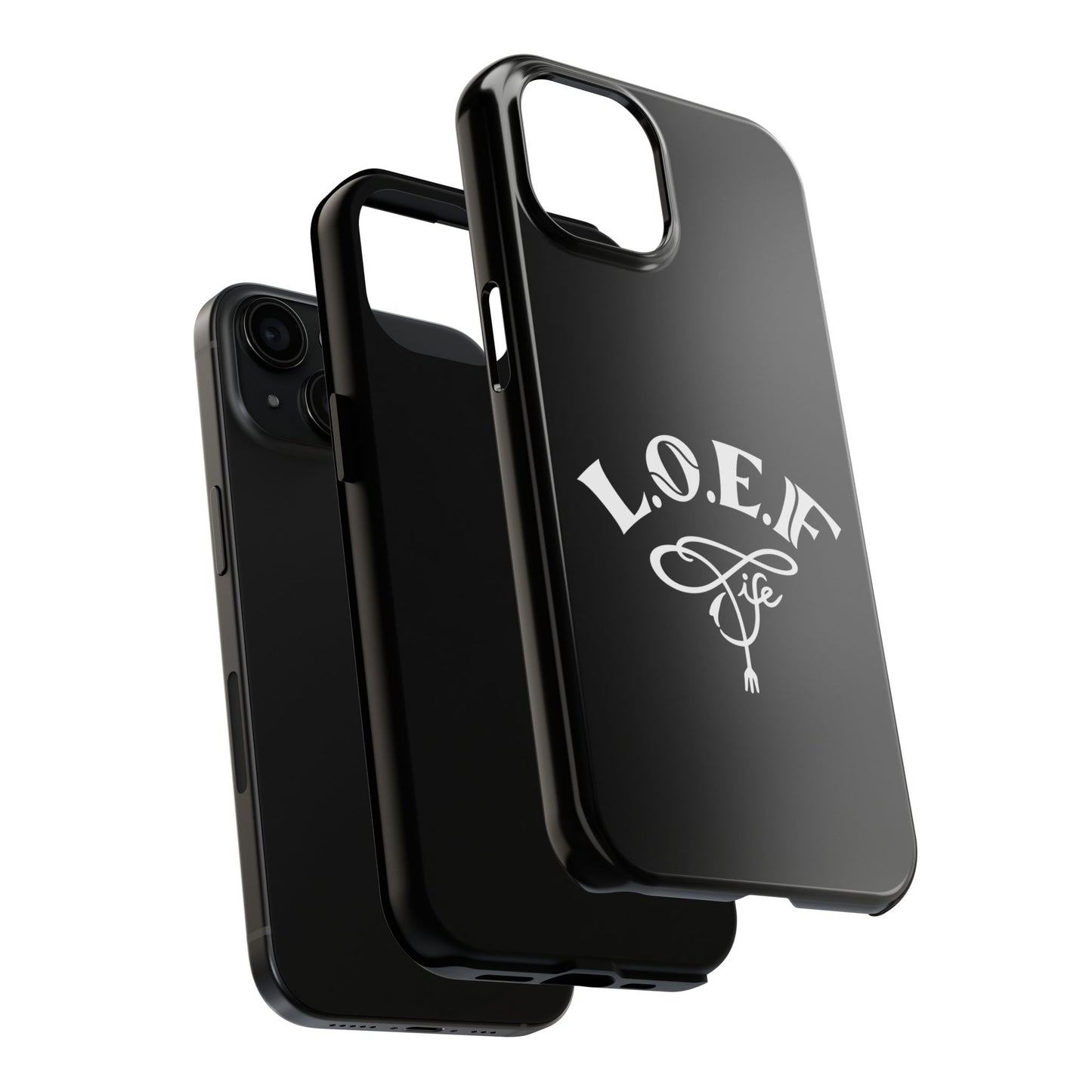 L.O.E.F Black Glossy Protective Phone Case