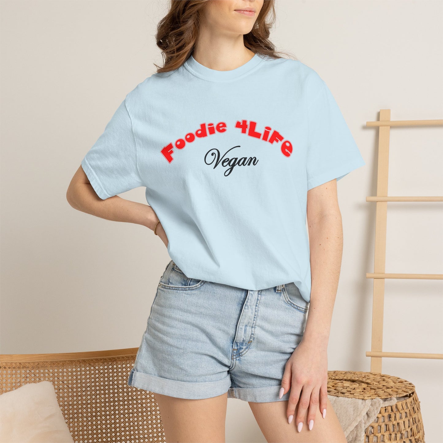 L.O.E.F Foodie 4Life Vegan Unisex Tee Shirt (Fiery Red)