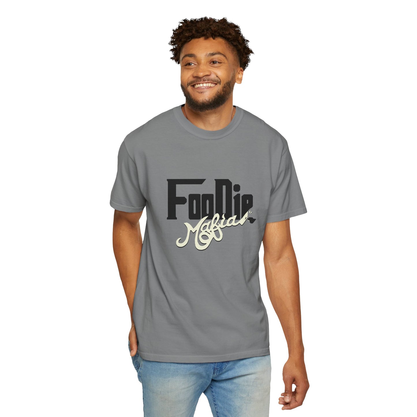 L.O.E.F Foodie Mafia Unisex Tee Shirt (Cream)