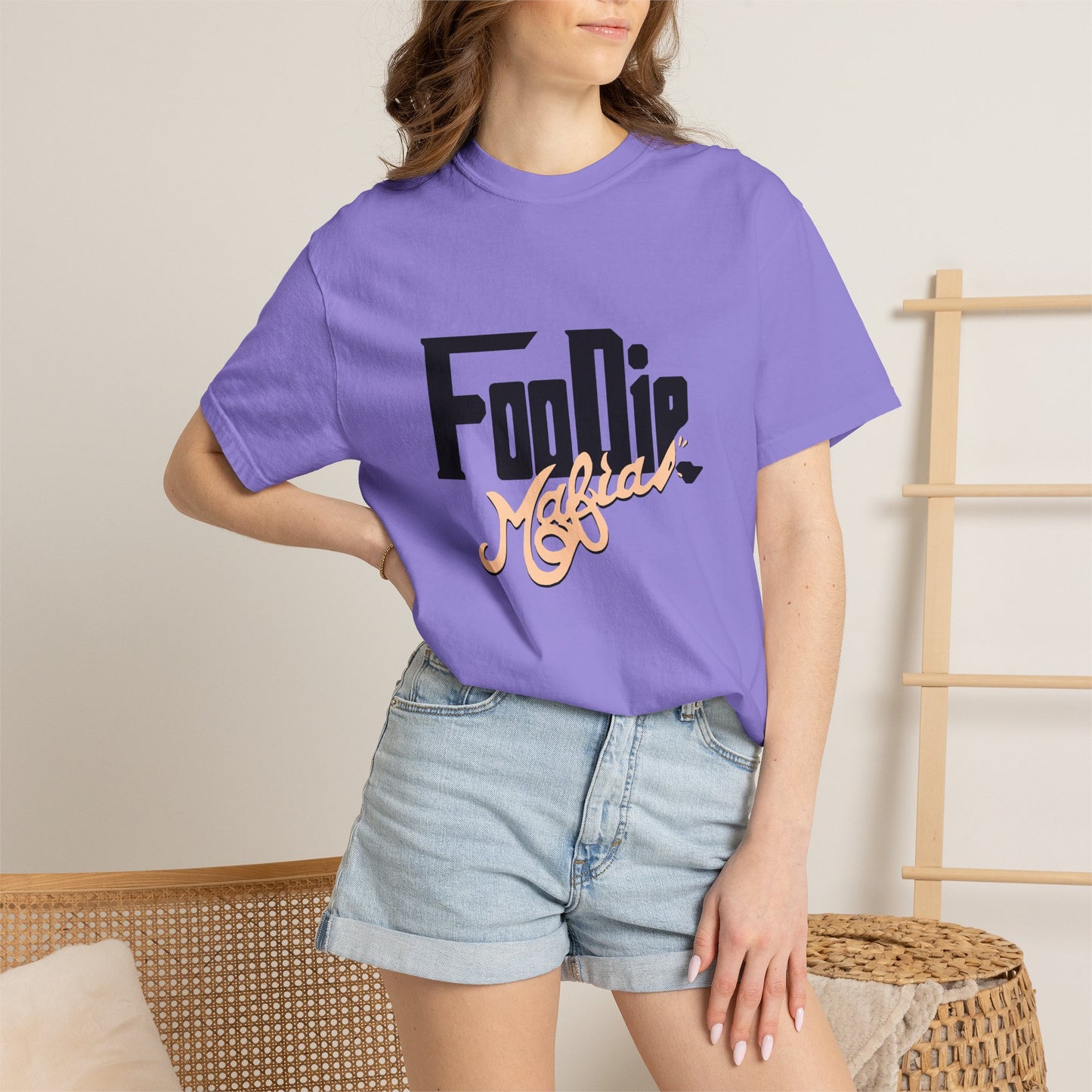 L.O.E.F Foodie Mafia Unisex Tee Shirt (Soft Yellow)