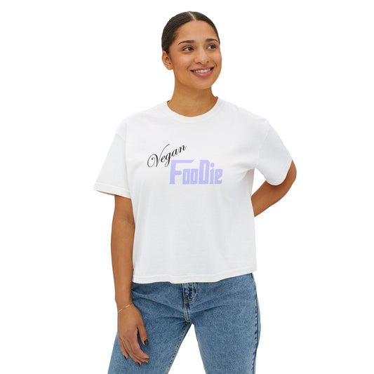 L.O.E.F Women Vegan Foodie Boxy Tee (Lavender)