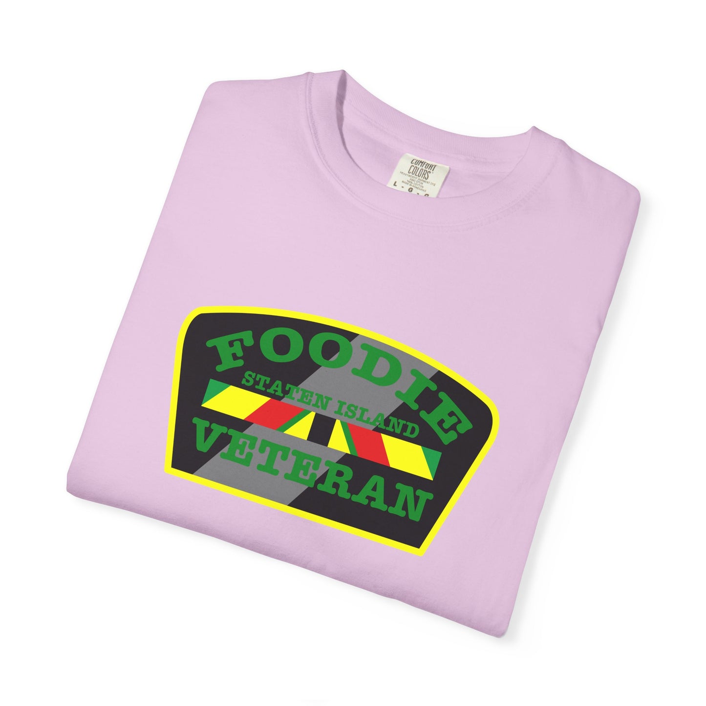 L.O.E.F Foodie Veteran STATEN ISLAND Unisex Tee Shirt (Green)