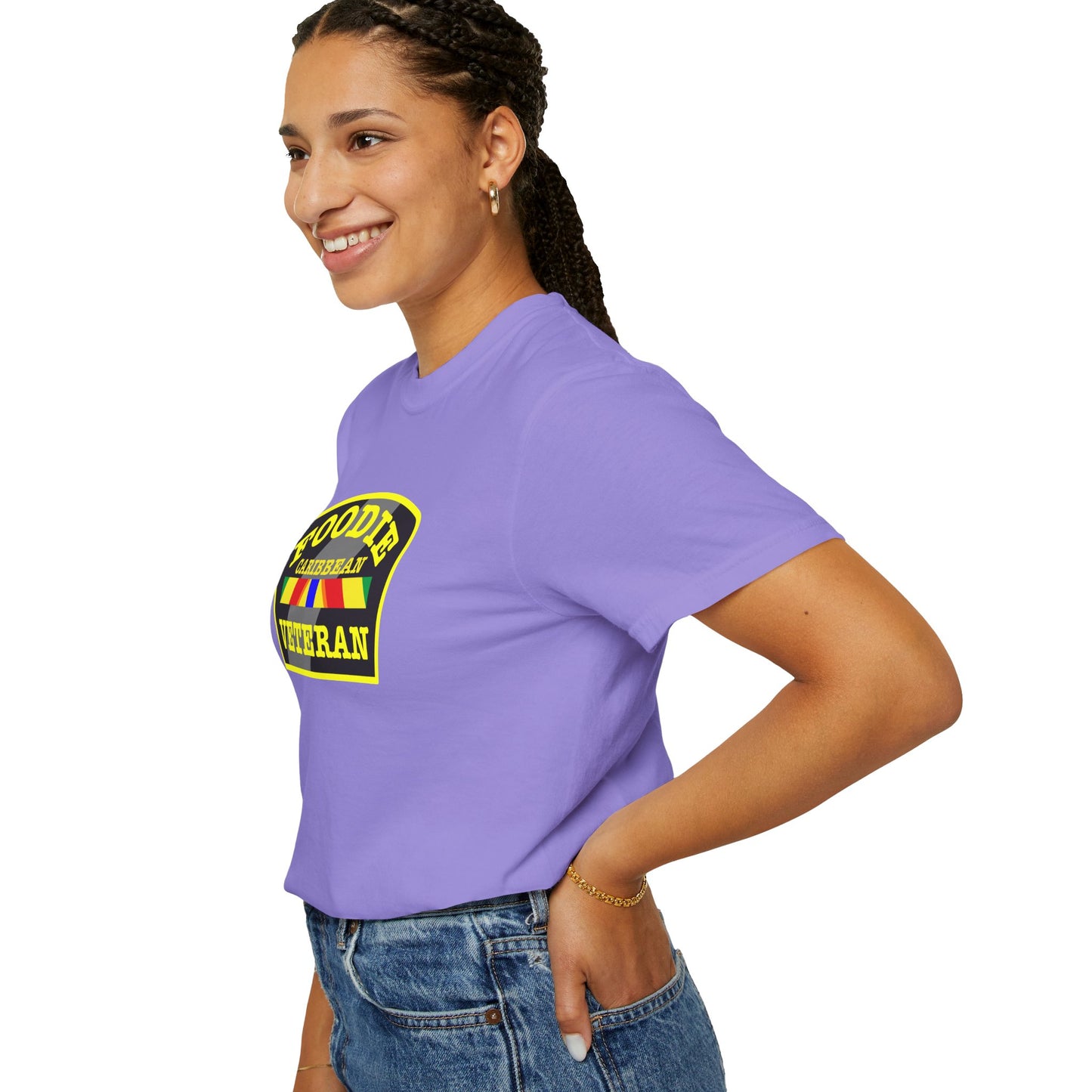 L.O.E.F Foodie Veteran CARIBBEAN Unisex Tee Shirt (Yellow)