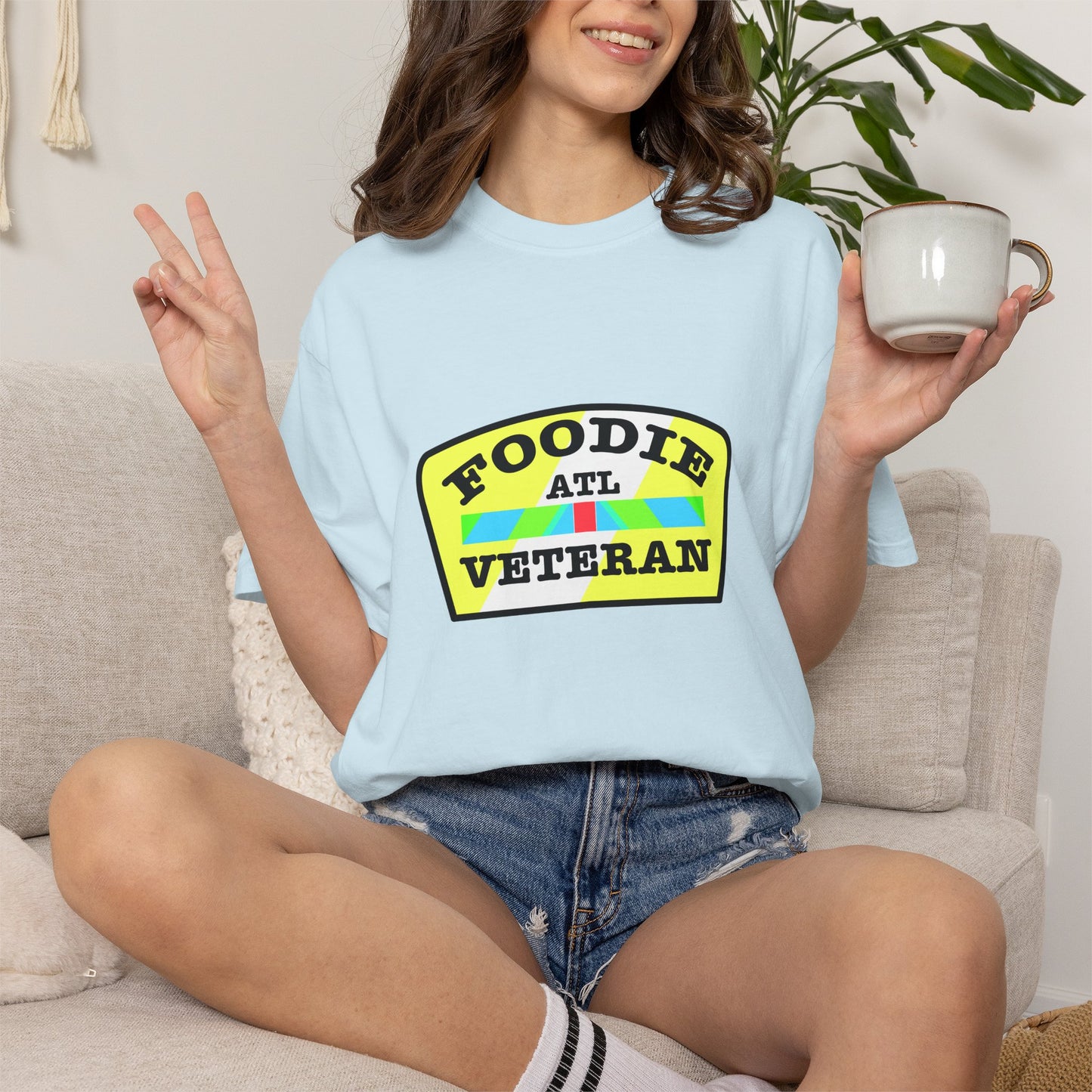 L.O.E.F Foodie Veteran ATL Unisex Tee Shirt (Yellow and Black)