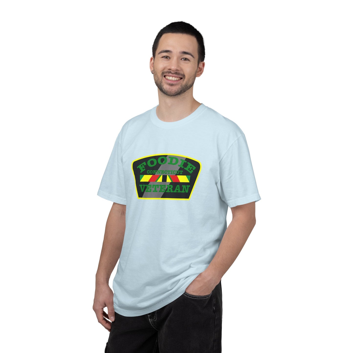 L.O.E.F Foodie Veteran CONNECTICUT Unisex Tee Shirt (Green)