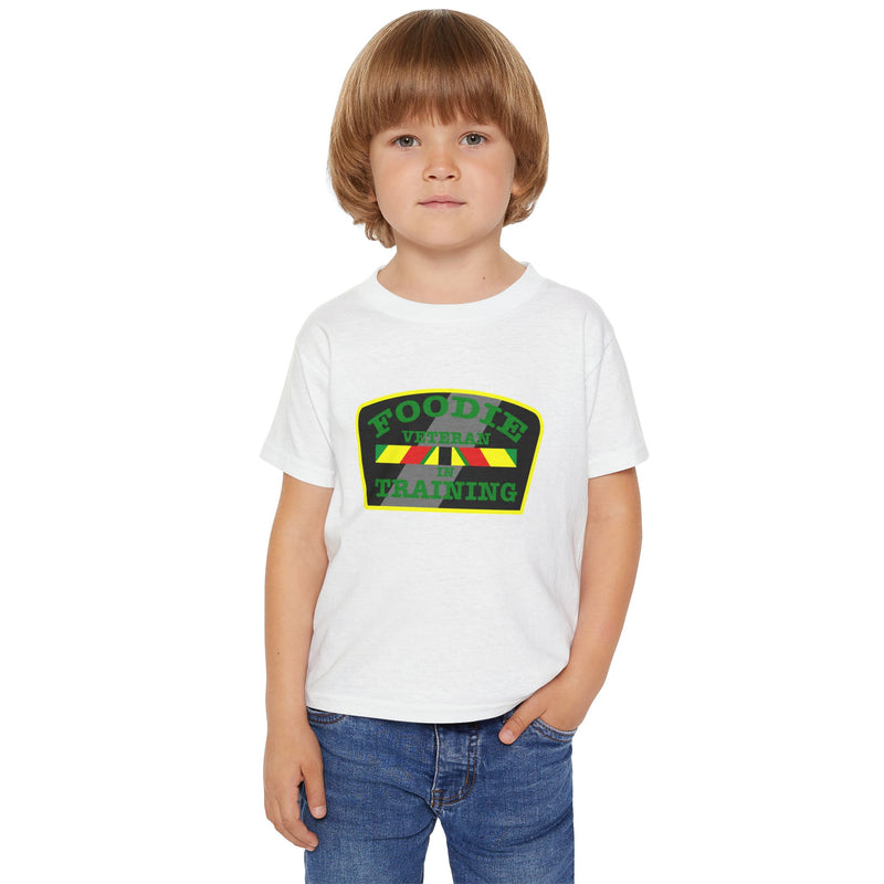 L.O.E.F Foodie Veteran In Training Toddler Tee Shirt (Green)