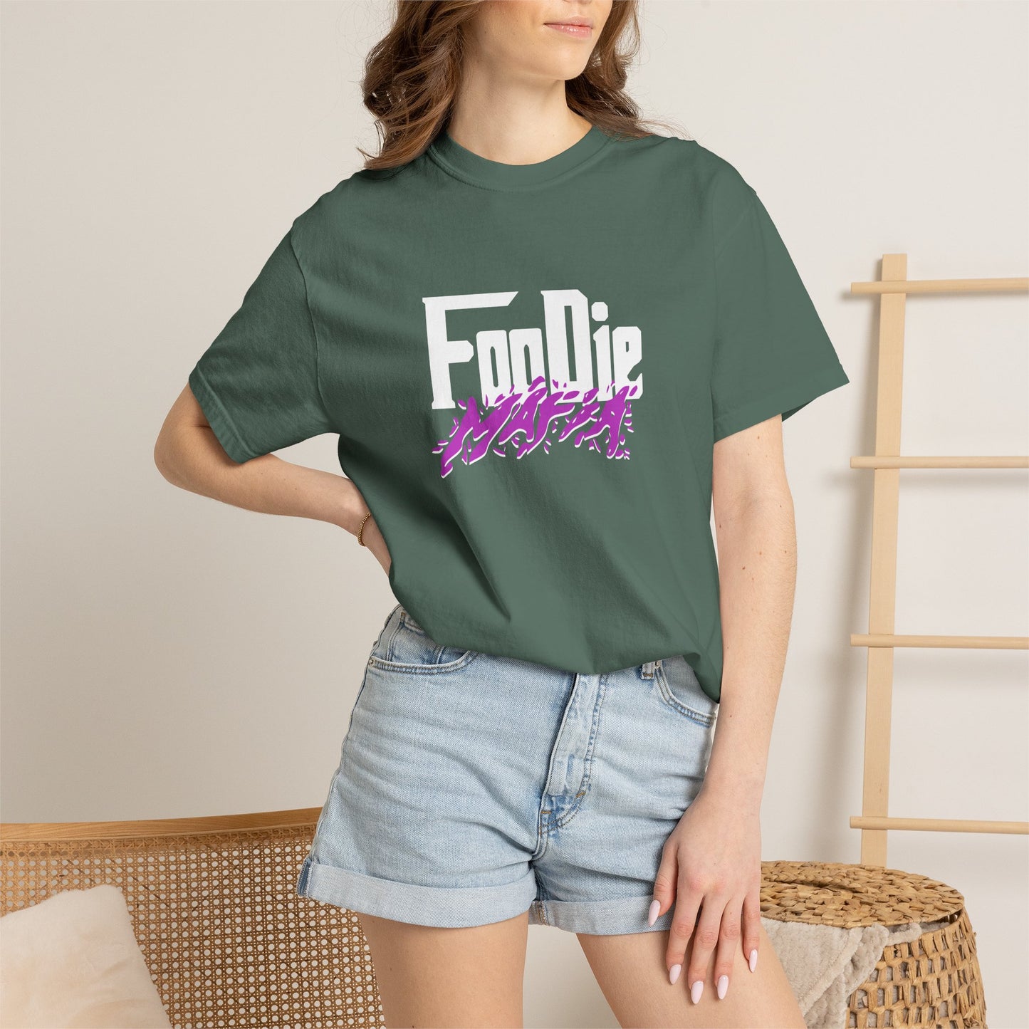 L.O.E.F White Foodie Mafia Tee Shirt (Purple)