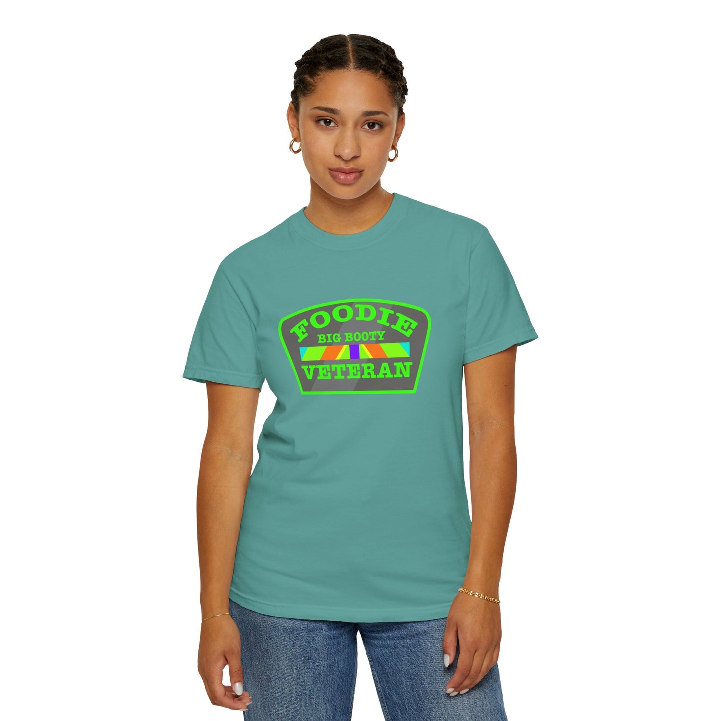 L.O.E.F Foodie Veteran BIG BOOTY Unisex Tee Shirt (Green)