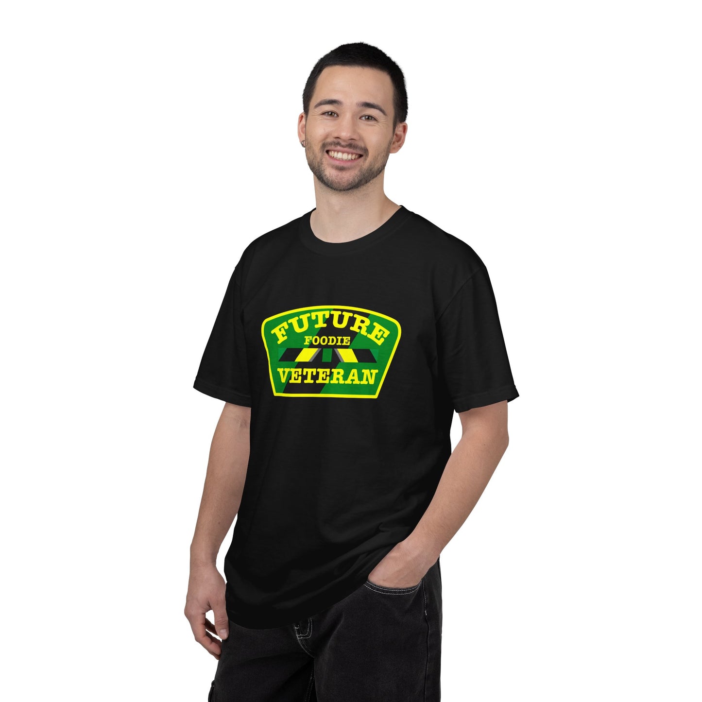 L.O.E.F Future Foodie Veteran Unisex Tee Shirt (Yellow and Green)