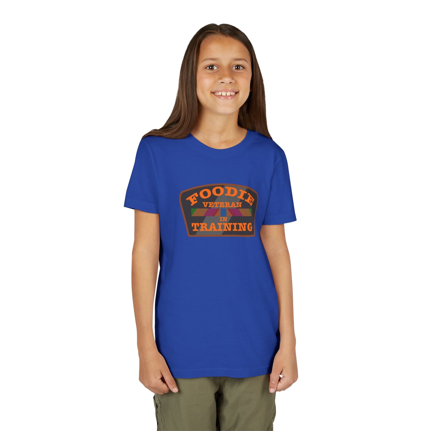 L.O.E.F Foodie Veteran In Training Kids Tee Shirt  (Orange)