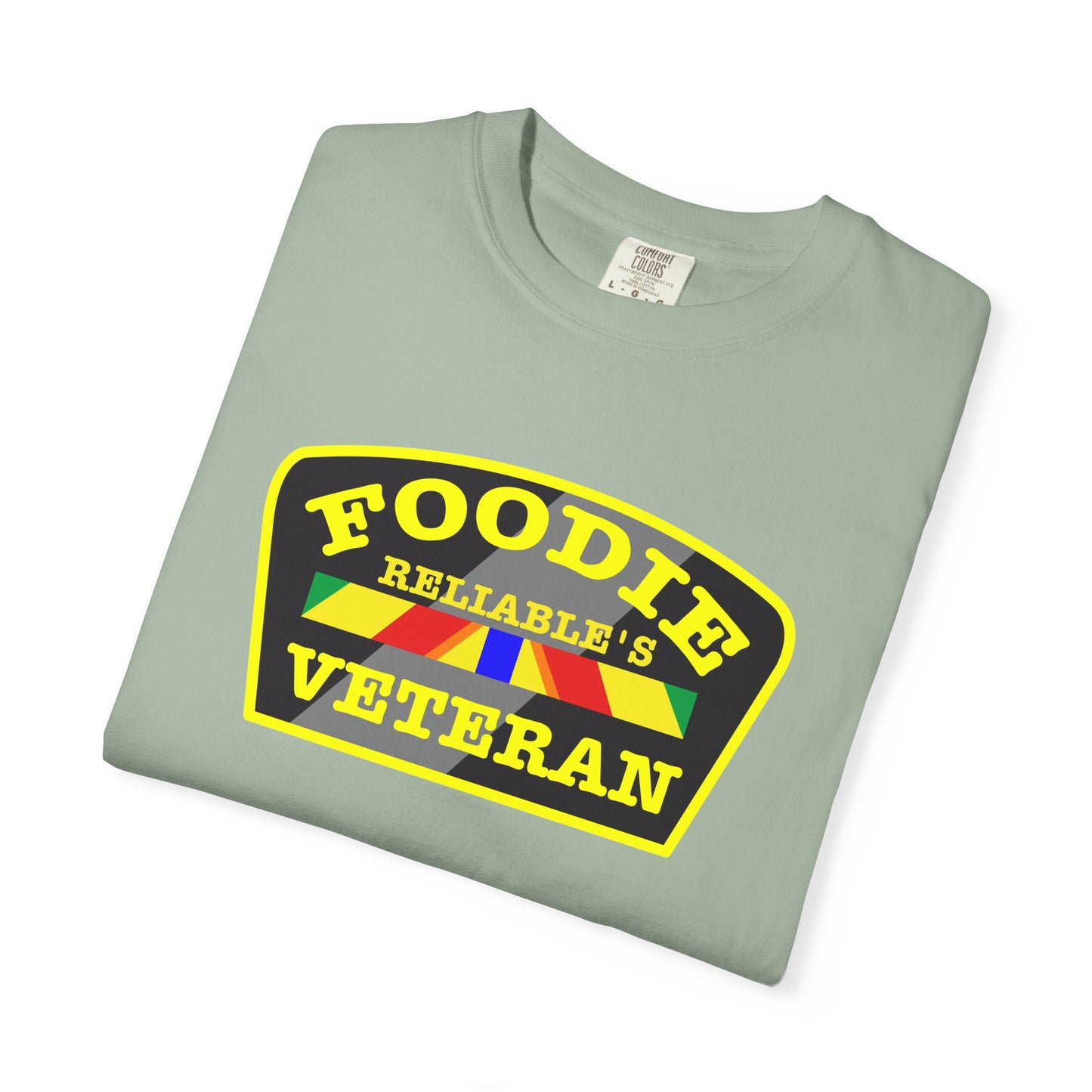 L.O.E.F Foodie Veteran RELIABLE'S Unisex Tee Shirt (Yellow)