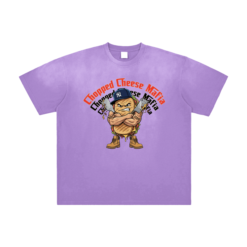 L.O.E.F. Life Chopped Cheese Mafia Vintage Washed Frayed T-Shirt
