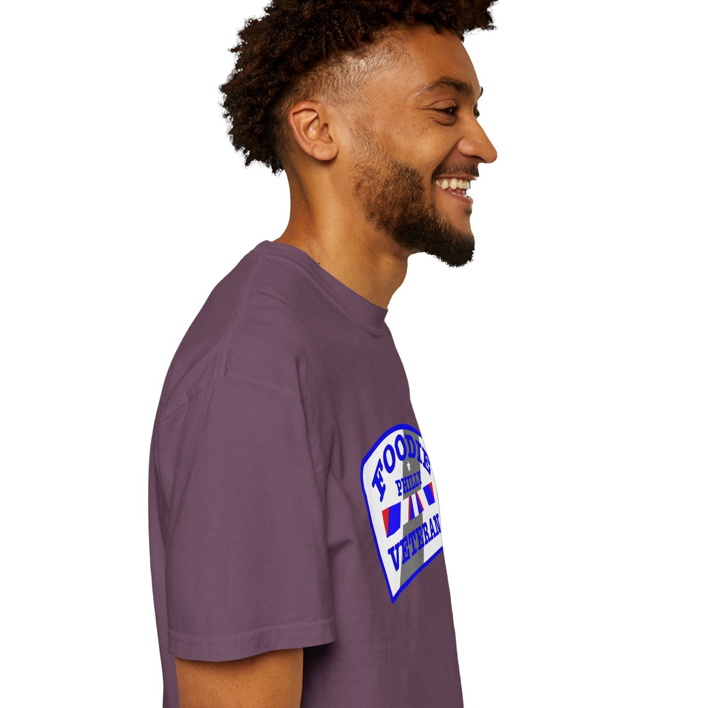 L.O.E.F Foodie Veteran PHILLY Unisex Tee Shirt (Blue)