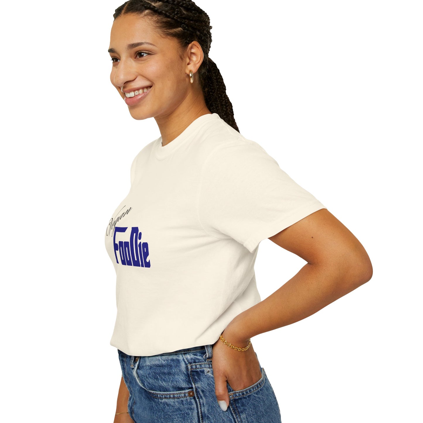 L.O.E.F Unisex Vegan Foodie Tee Shirt (Dark Blue)
