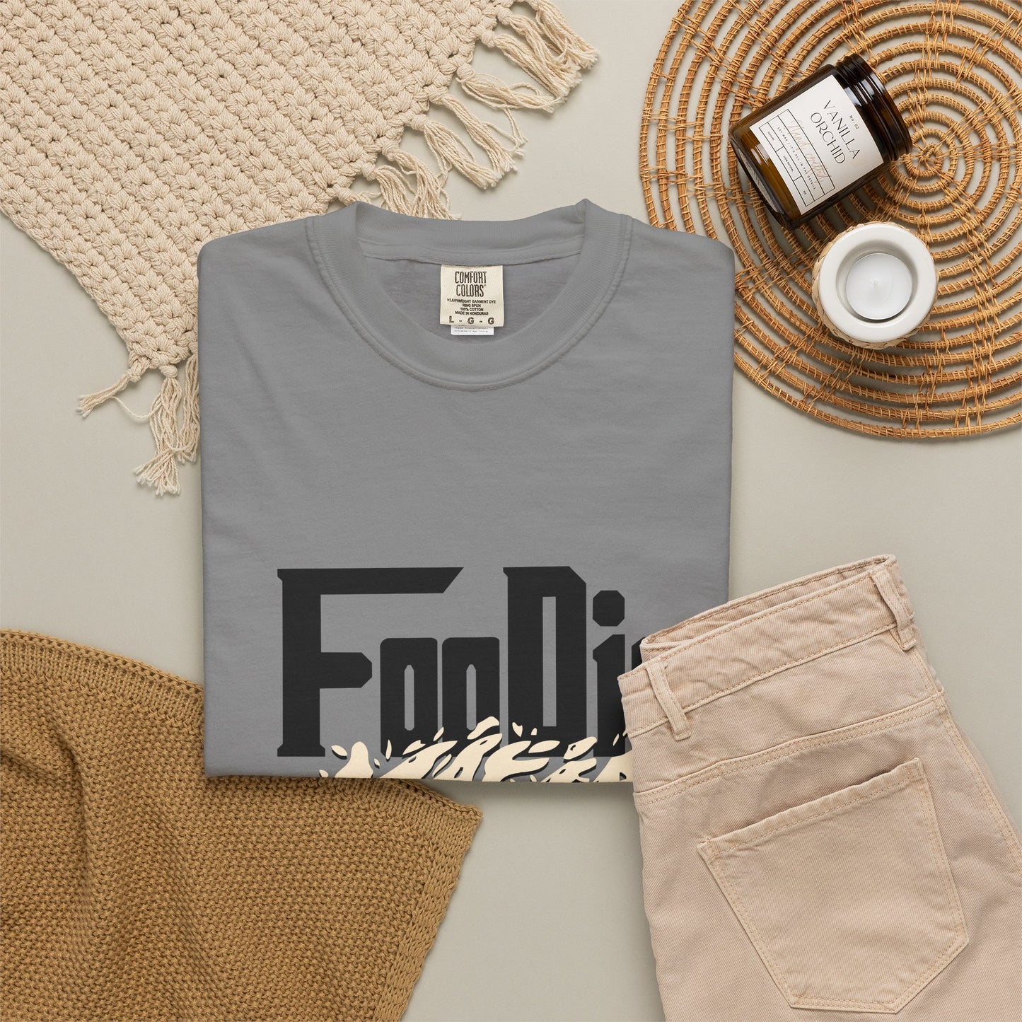 L.O.E.F Foodie Mafia Tee Shirt (Cream)