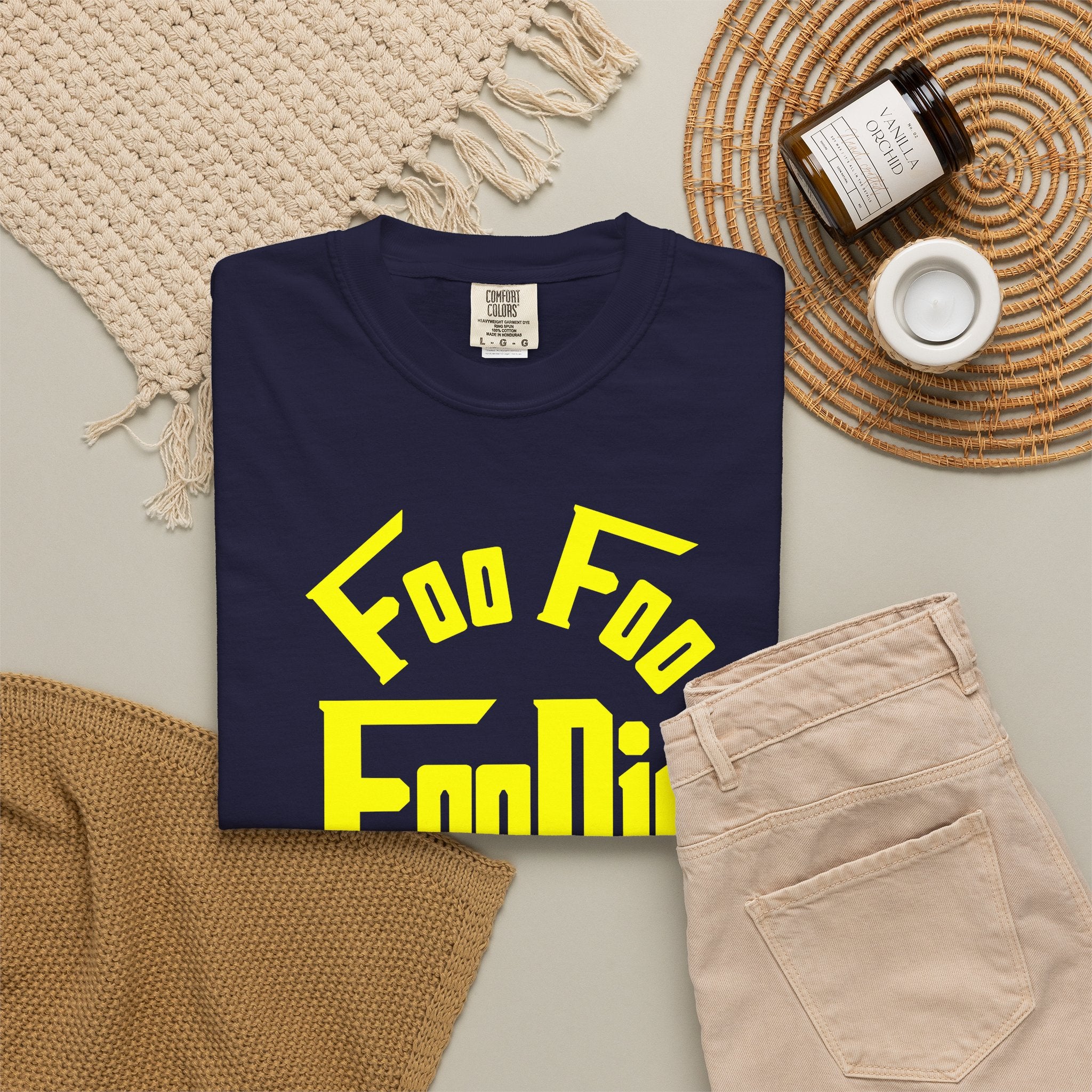 L.O.E.F FOO FOO FOODIE Unisex Tee shirt (Yellow)