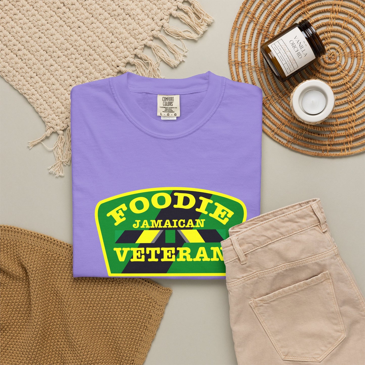 L.O.E.F Foodie Veteran Jamaican Unisex Tee Shirt