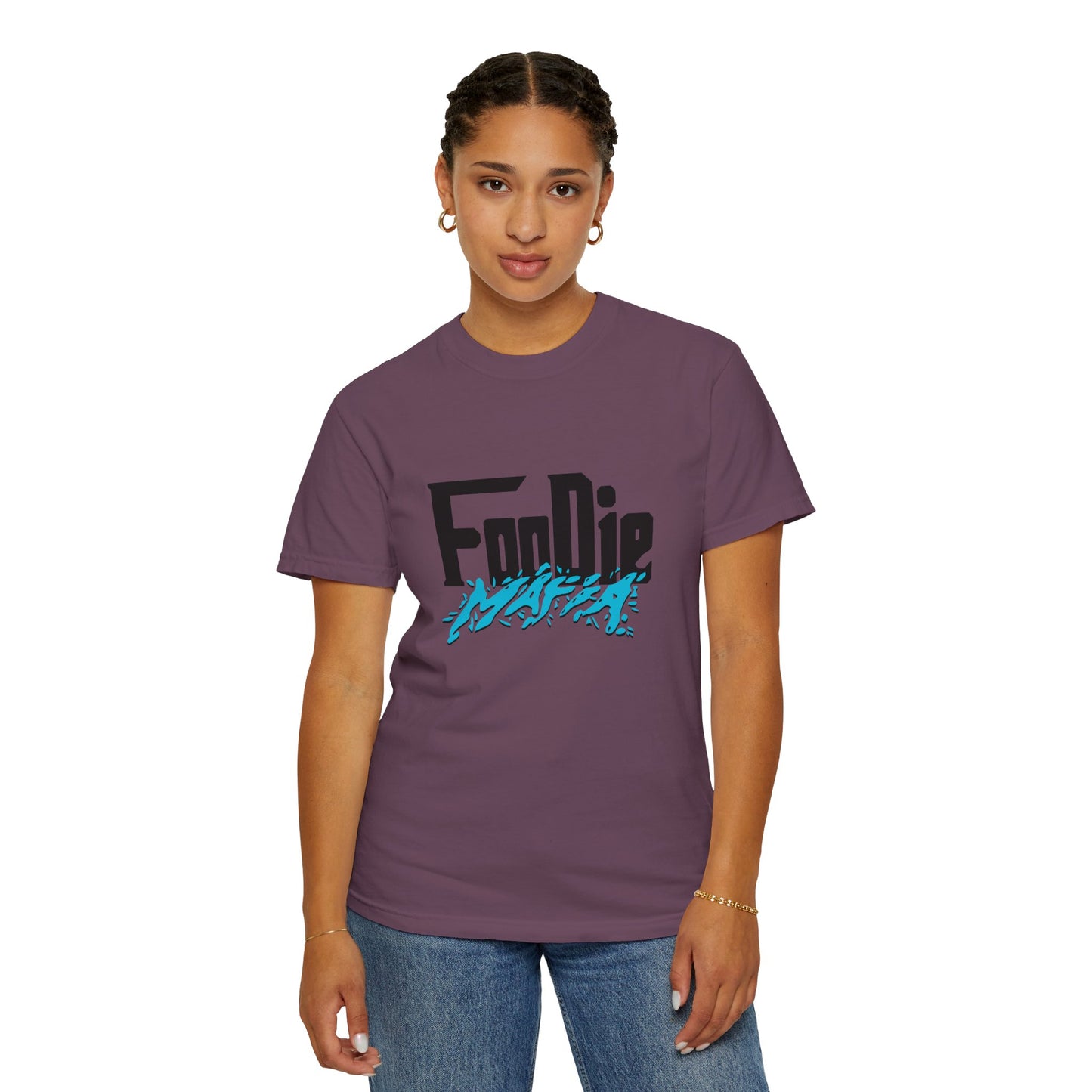 L.O.E.F Foodie Mafia Unisex Tee Shirt (Aqua Blue)