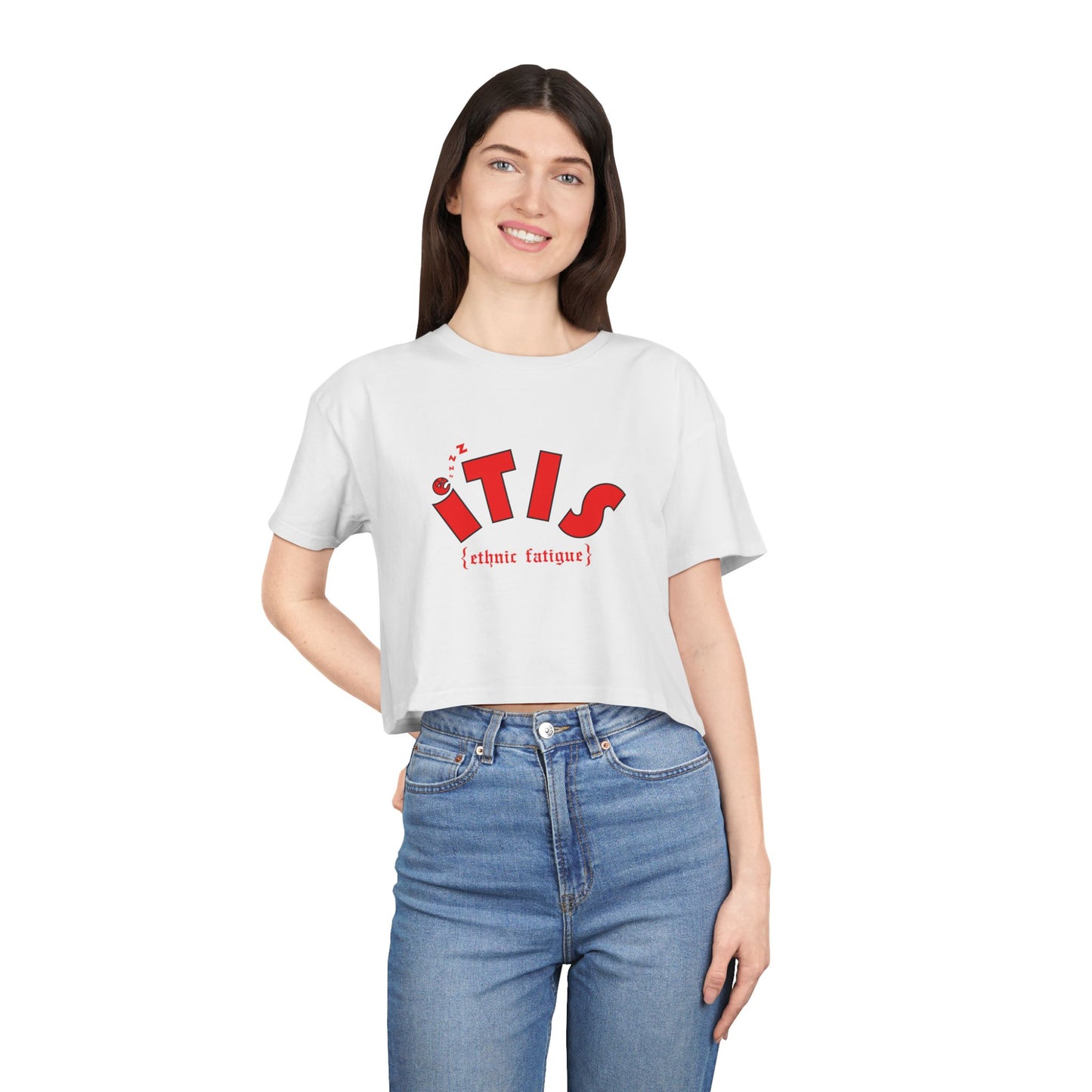 L.O.E.F ITIS Women Crop Tee (Red)