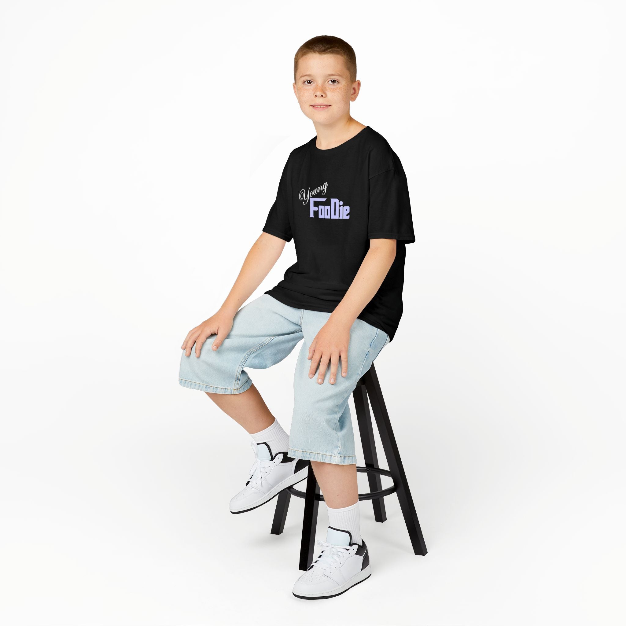 L.O.E.F White Young Foodie Kids Tee Shirt (Lavender)