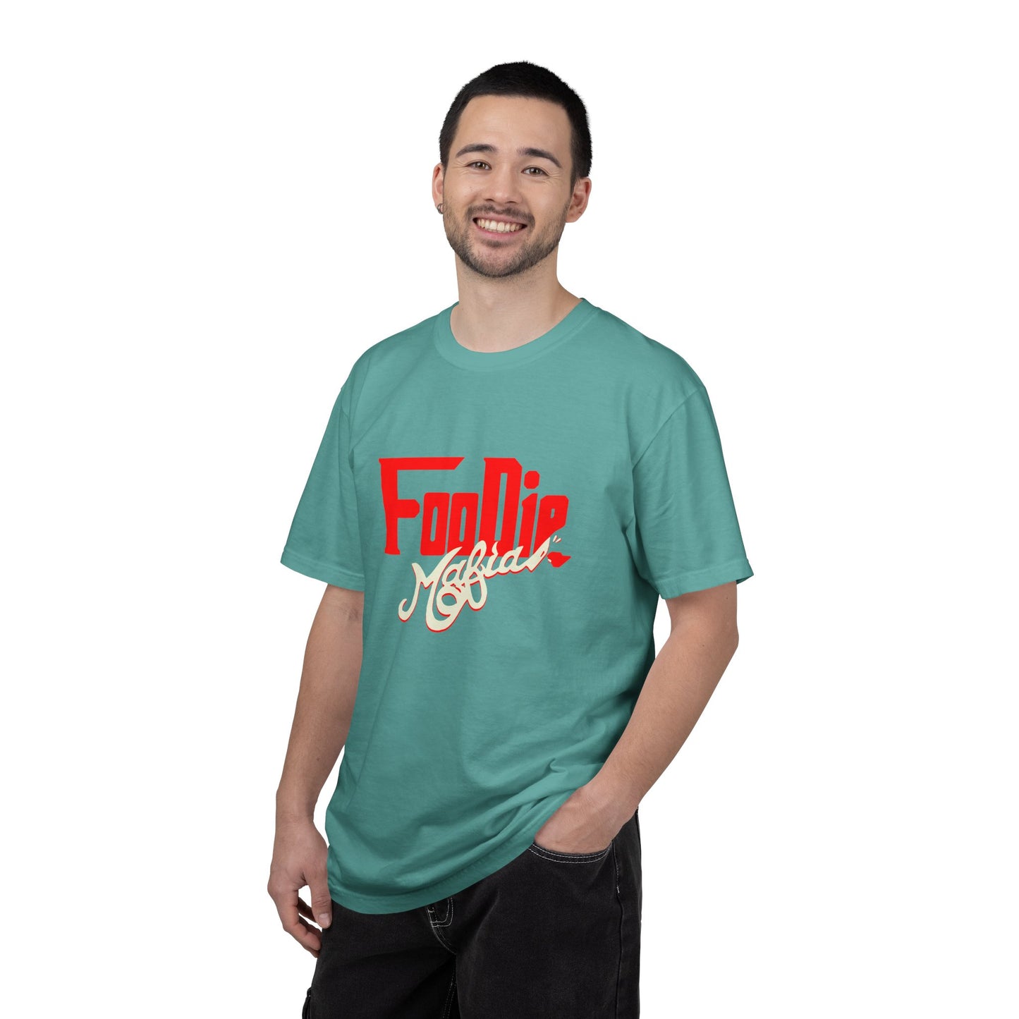 L.O.E.F Red Foodie Mafia Unisex Tee shirt (Beige)