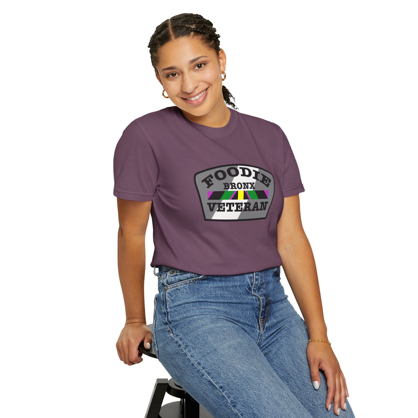 L.O.E.F Foodie Veteran Bronx Unisex Tee Shirt (Gray)