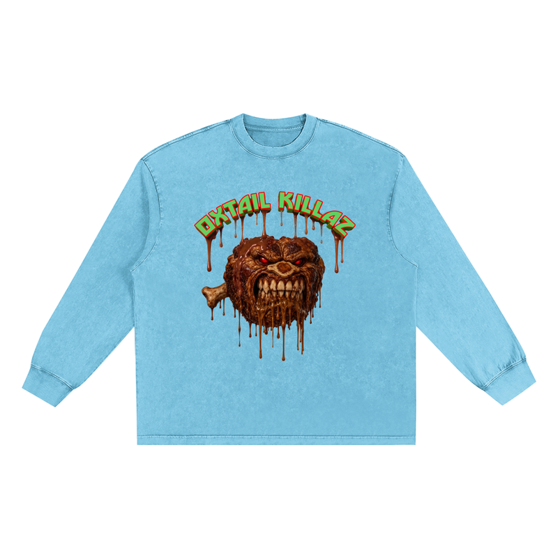 L.O.E.F. Life Oxtail Killaz Snow Washed Frayed Edge T-Shirt