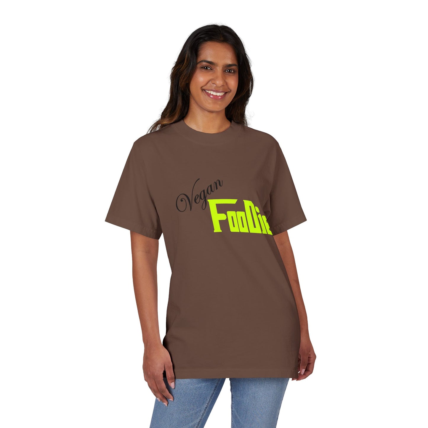 L.O.E.F Unisex Vegan Foodie Tee Shirt (Neon Yellow)