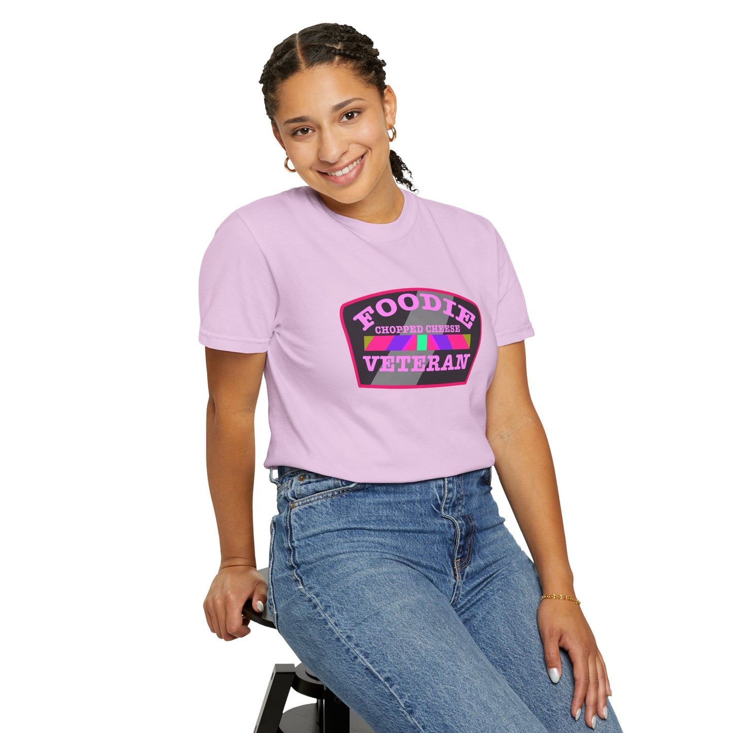 L.O.E.F Foodie Veteran Chopped Cheese Unisex Tee Shirt (Pink)