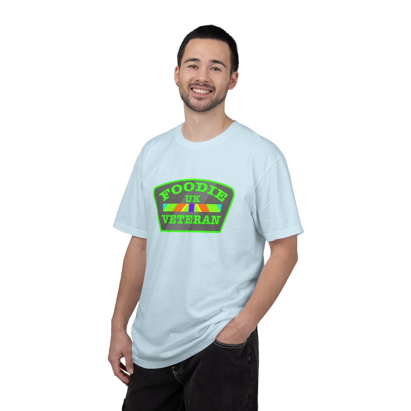 L.O.E.F Foodie Veteran UK Unisex Tee Shirt (Neon Green)