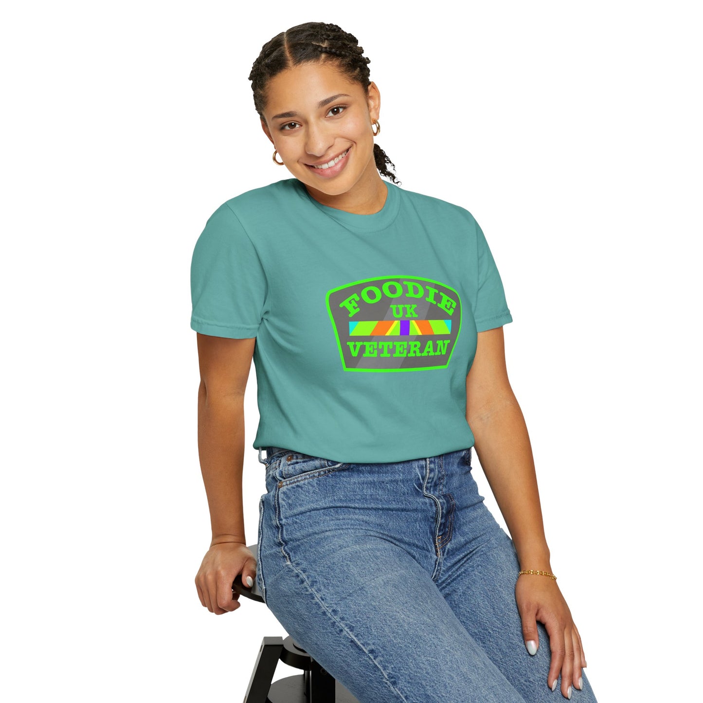 L.O.E.F Foodie Veteran UK Unisex Tee Shirt (Neon Green)
