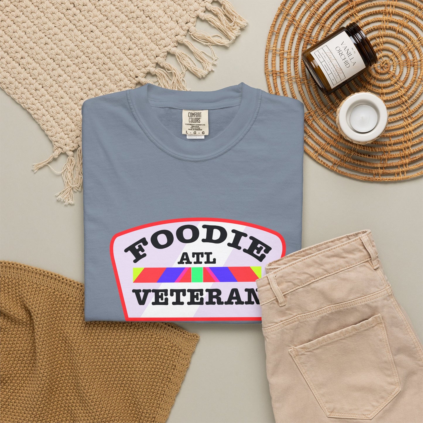 L.O.E.F Foodie Veteran ATL Unisex Tee Shirt (Soft Pink)