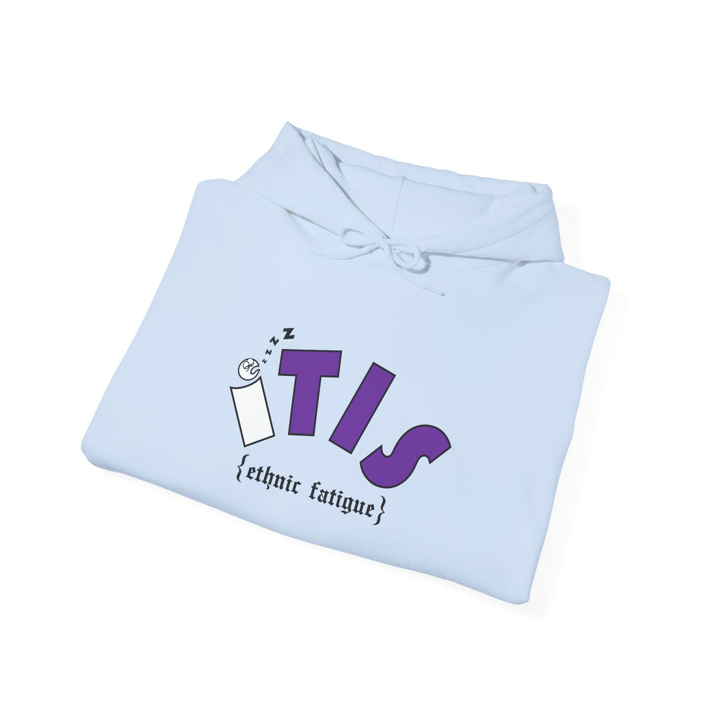 L.O.E.F ITIS Unisex Hooded Sweatshirt (White and Purple)