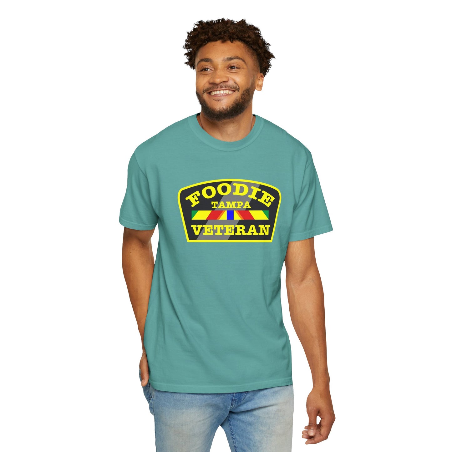 L.O.E.F Foodie Veteran TAMPA Unisex Tee Shirt (Yellow)