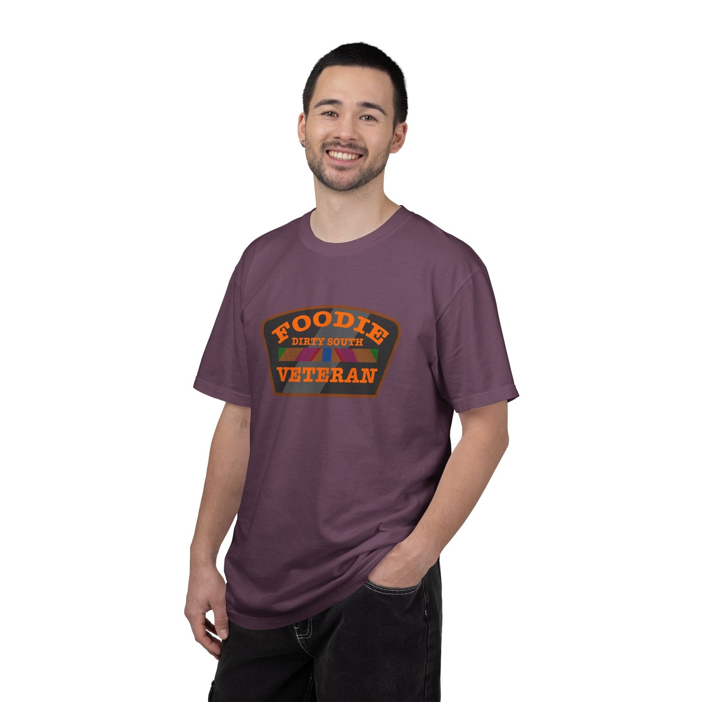 L.O.E.F Foodie Veteran DIRTY SOUTH Unisex Tee Shirt (Orange)