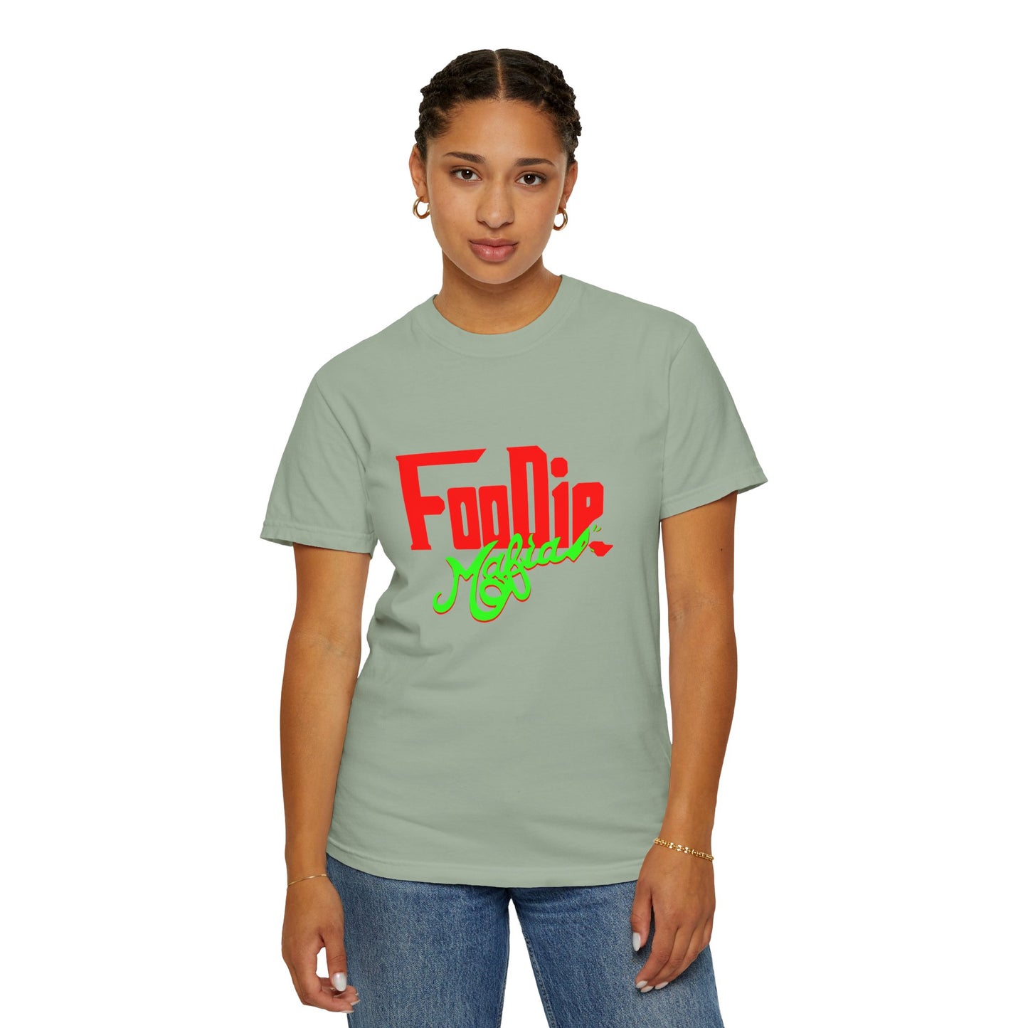 L.O.E.F Red Foodie Mafia Unisex Tee Shirt (Neon Green)