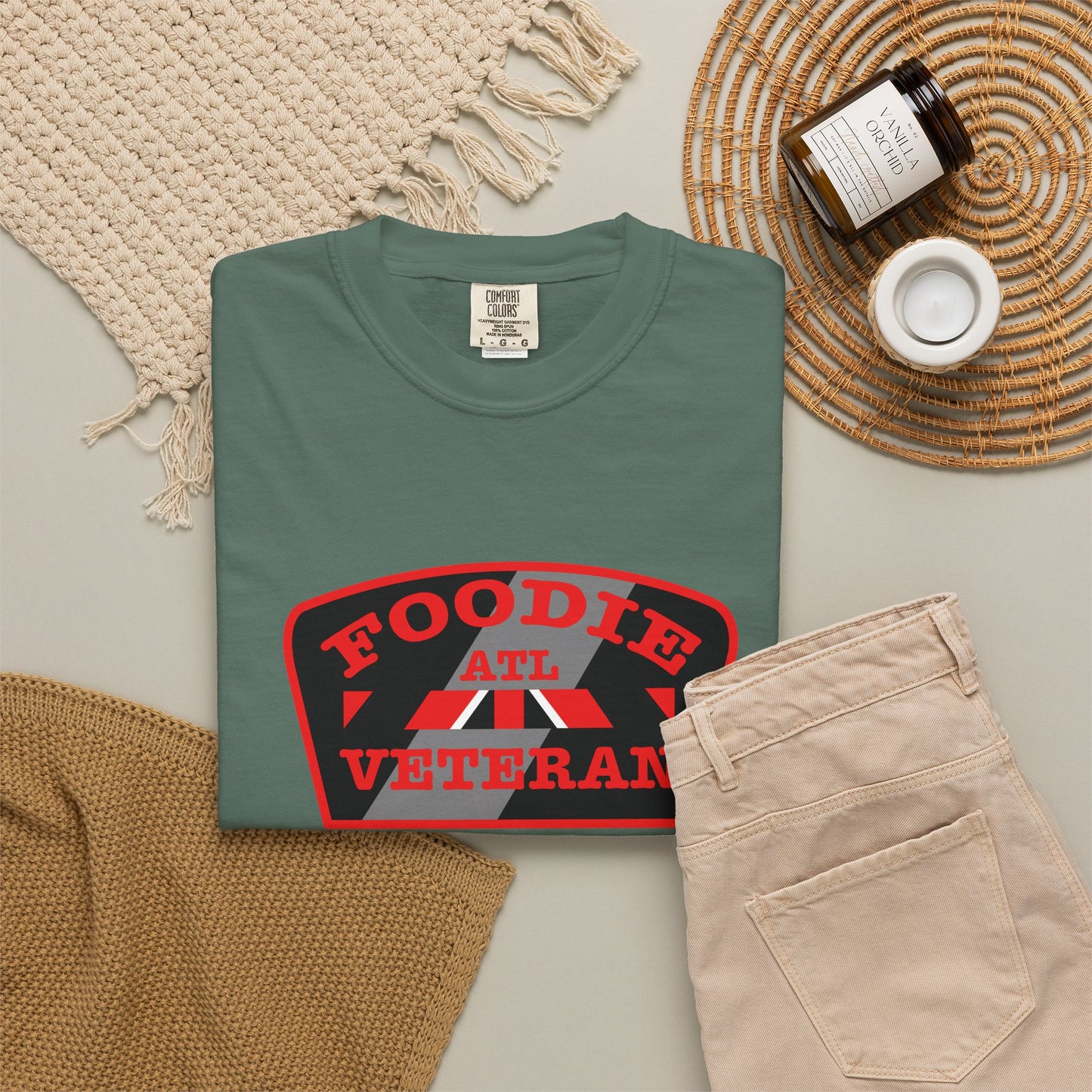 L.O.E.F Foodie Veteran ATL Unisex Tee Shirt (Red)