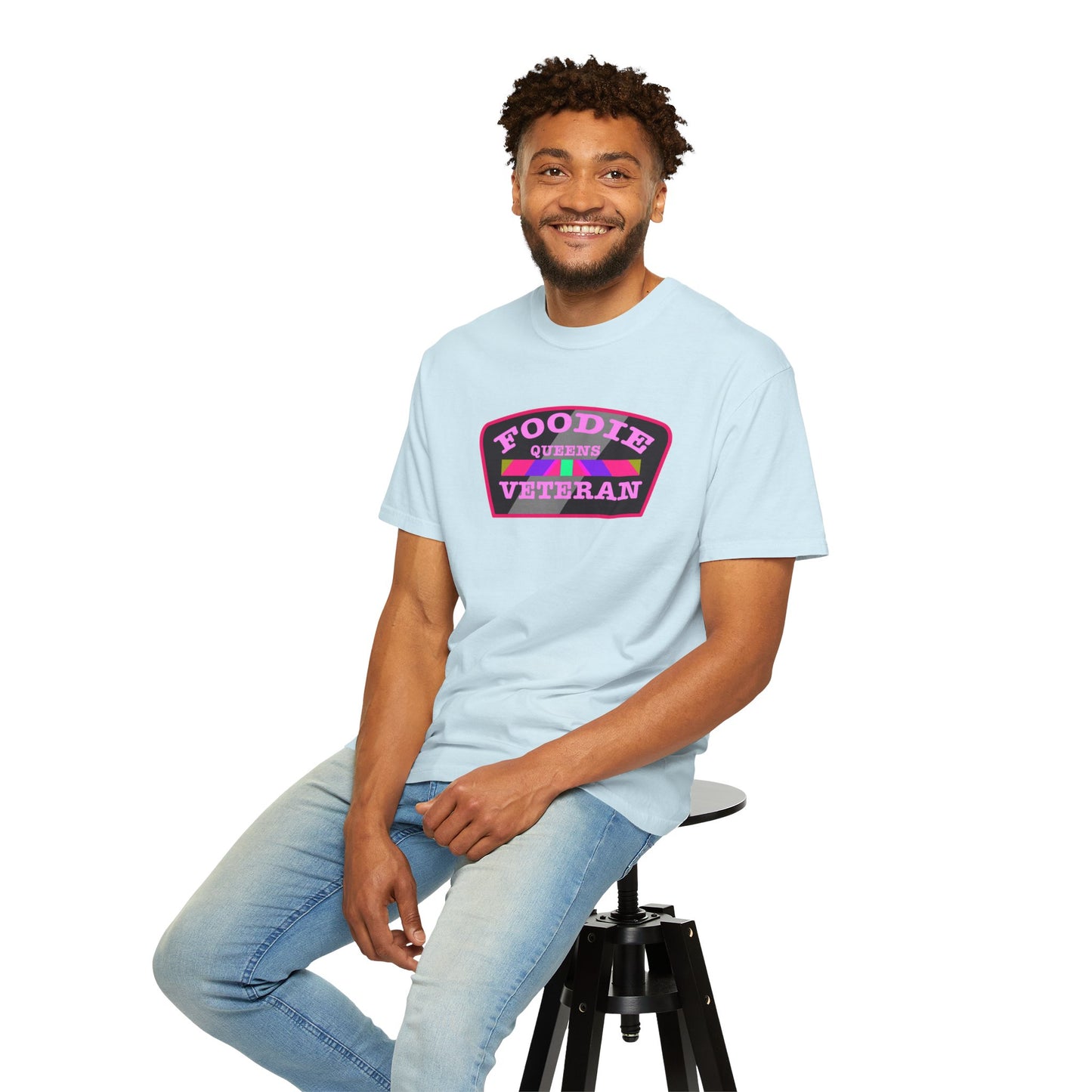 L.O.E.F Foodie Veteran QUEENS Unisex Tee Shirt (Pink)