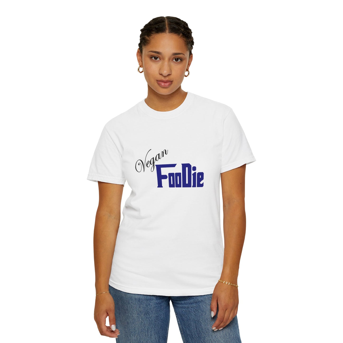 L.O.E.F Unisex Vegan Foodie Tee Shirt (Dark Blue)