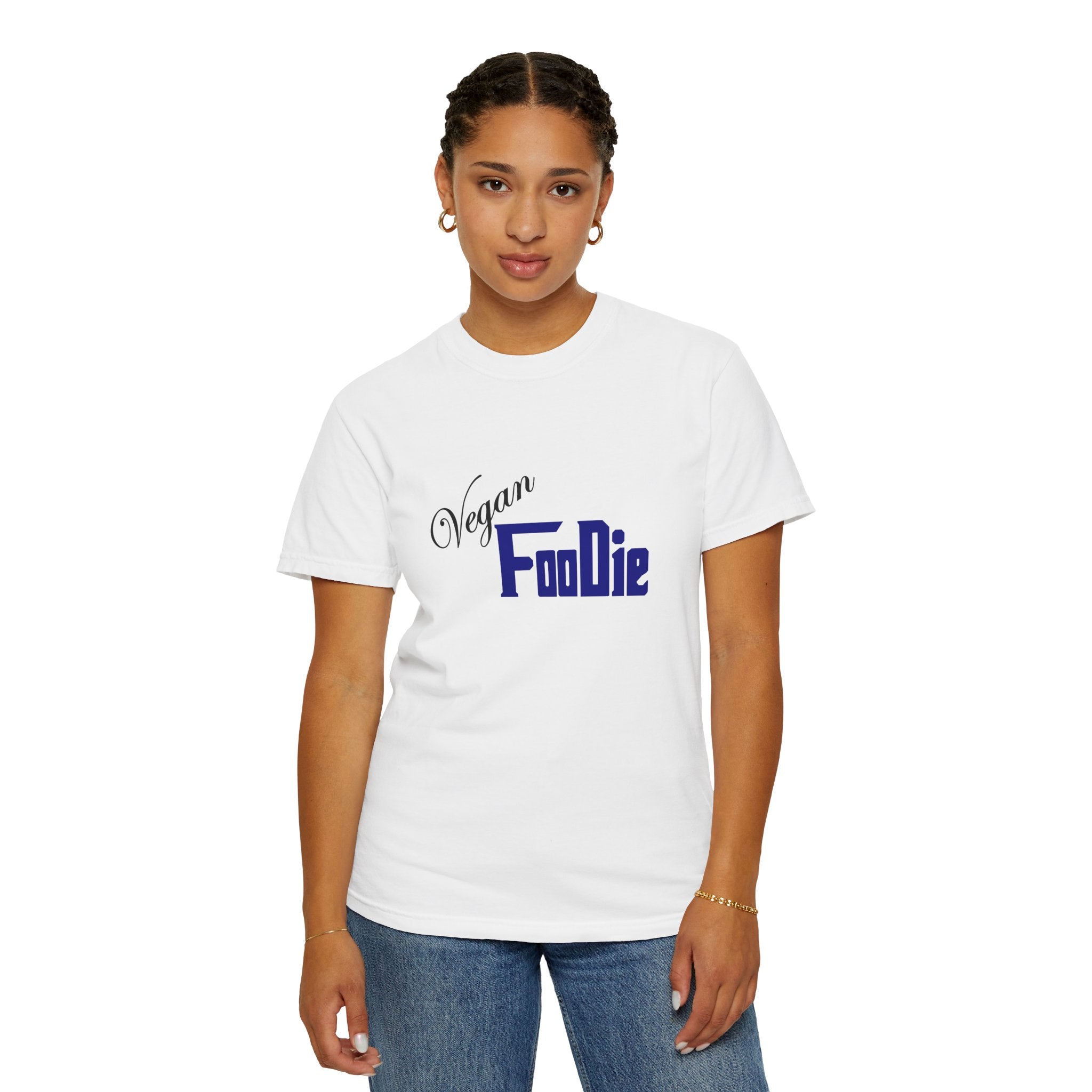 L.O.E.F Unisex Vegan Foodie Tee Shirt (Dark Blue)