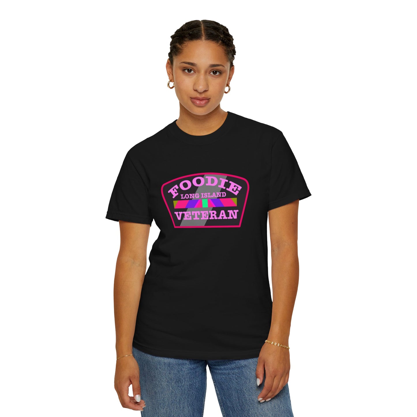 L.O.E.F Foodie Veteran Long Island Unisex Tee Shirt (Pink)