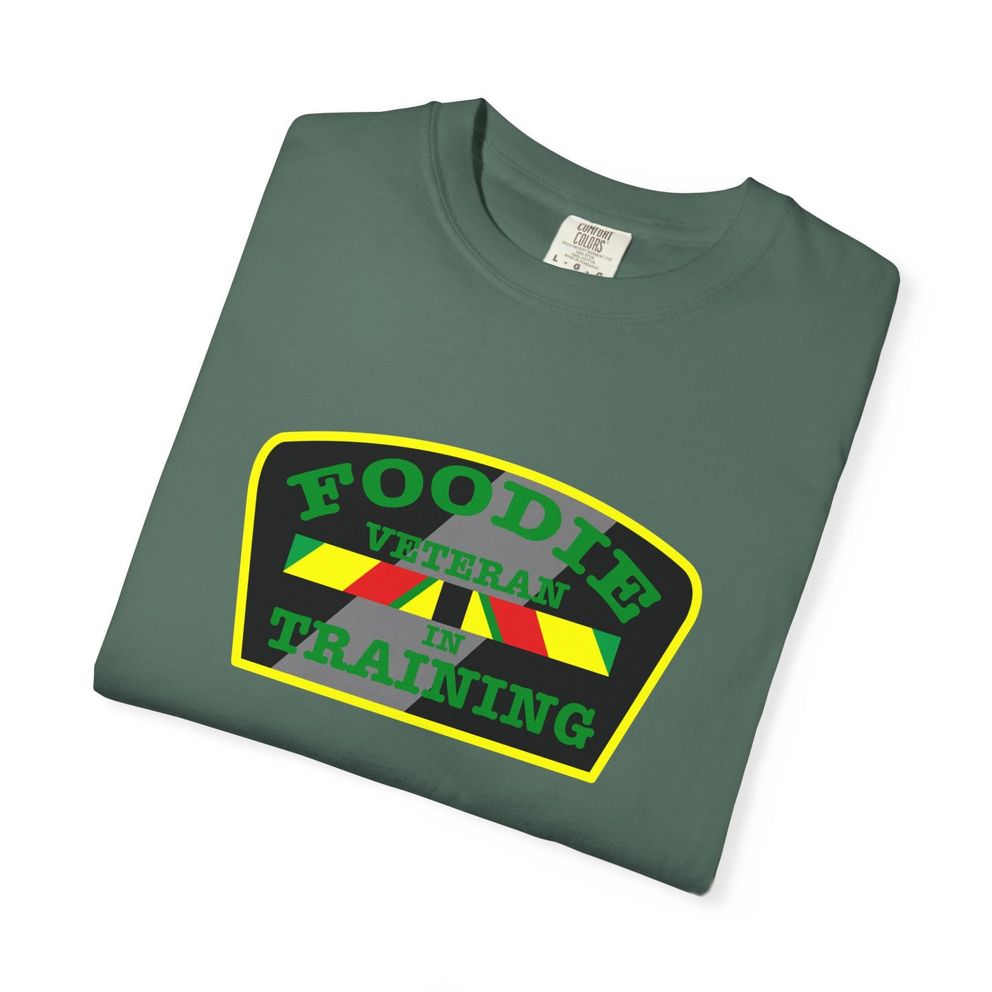 L.O.E.F Foodie Veteran IN TRAINING Unisex Tee Shirt (Green)