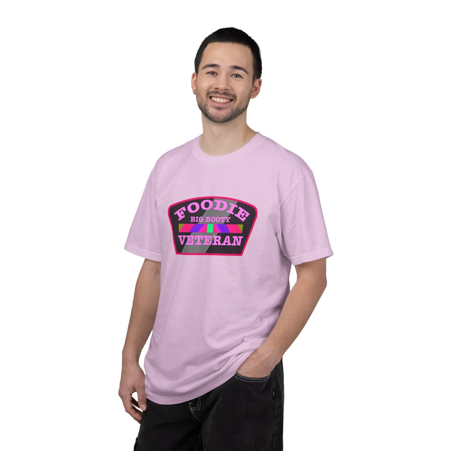 L.O.E.F Foodie Veteran BIG BOOTY Unisex Tee Shirt (Pink)