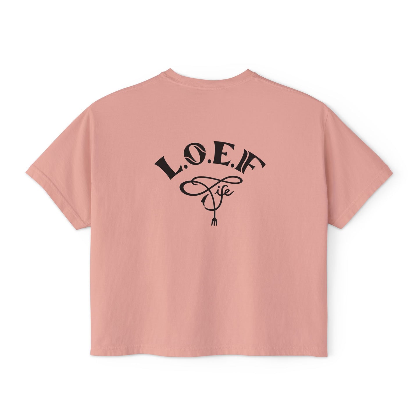 L.O.E.F Foodie 4Life Vegan Boxy Tee (Black)