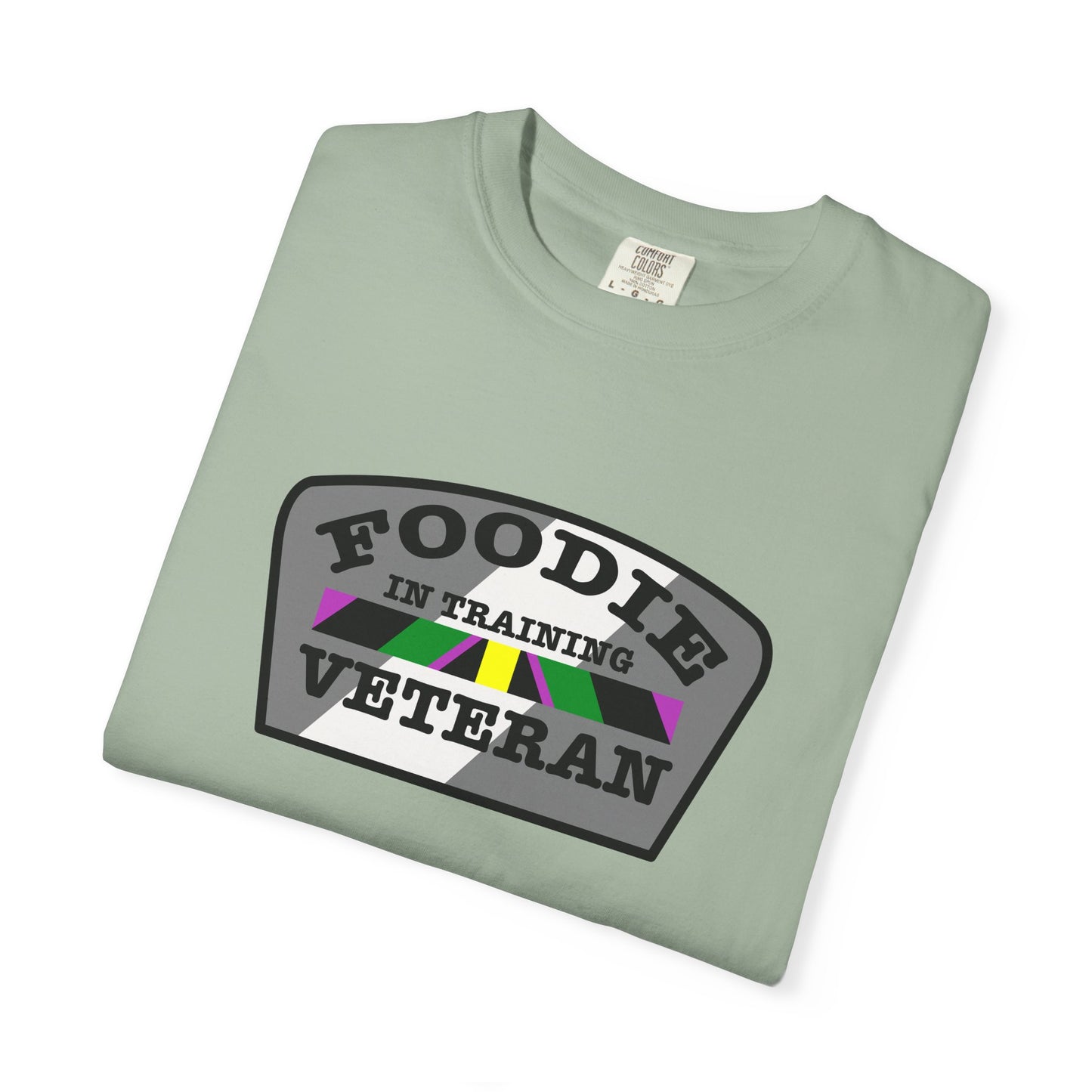 L.O.E.F Foodie Veteran IN TRAINING Unisex Tee Shirt (Gray)