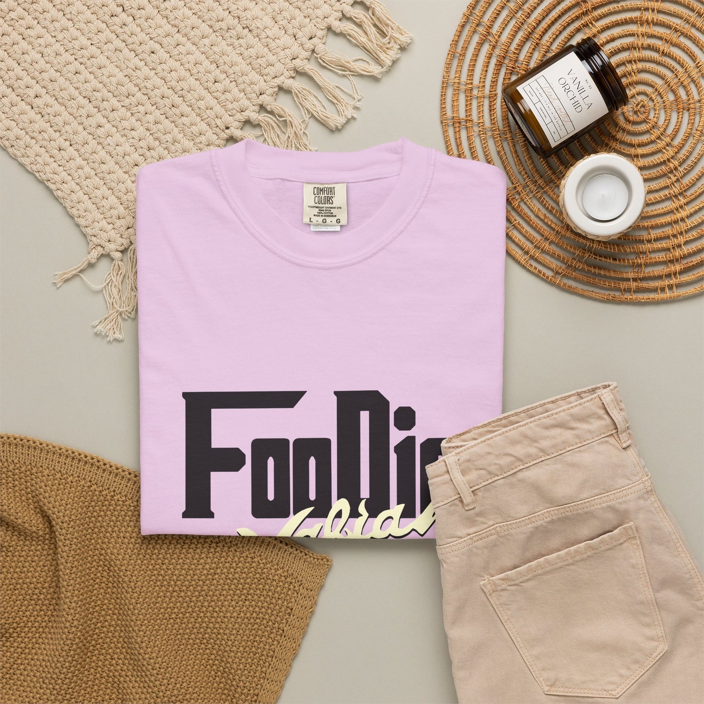 L.O.E.F Foodie Mafia Unisex Tee shirt (Cream)