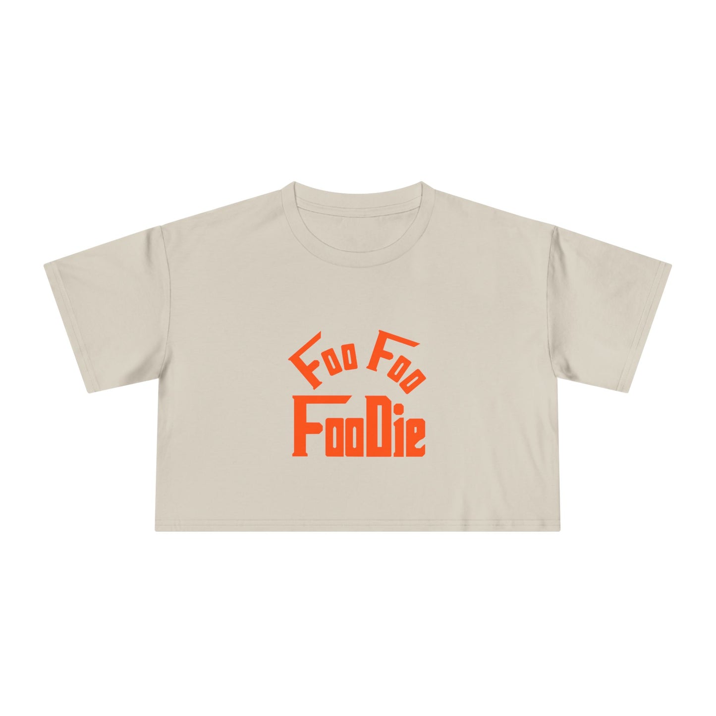 L.O.E.F FOO FOO FOODIE Women Crop Tee(Neon Orange)