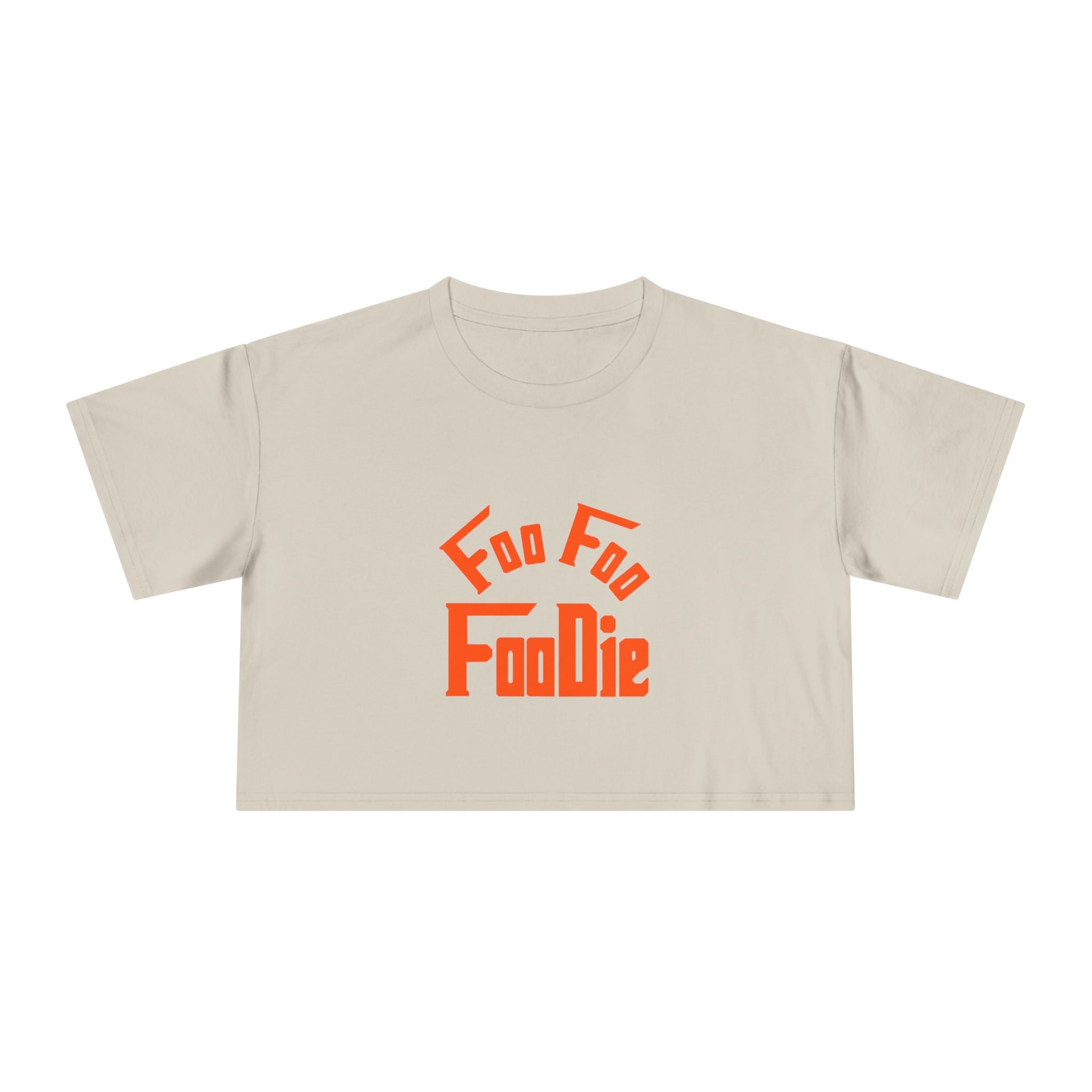 L.O.E.F FOO FOO FOODIE Women Crop Tee(Neon Orange)